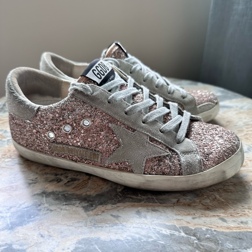 Golden Goose Superstar Pink Glitter Sneakers